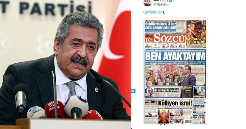 MHP li Feti Yıldız dan Sözcü paylaşımı! Sözcü Gazetesi