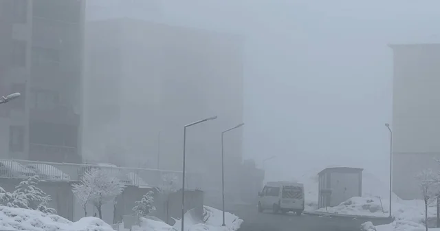 Yüksekova da yoğun sis seyirlik görüntüler oluşturdu Hakkari Haberleri