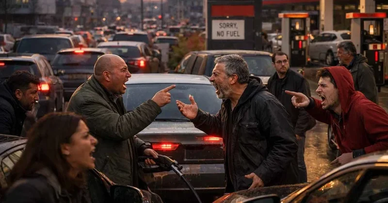 Koca ülkede yakıt bitince halk akaryakıt istasyonlarında birbirine girdi Sözcü Gazetesi