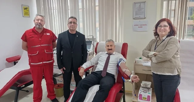 Emniyet Müdürü Aktaş tan 23 üncü kan bağışı Manisa Haberleri