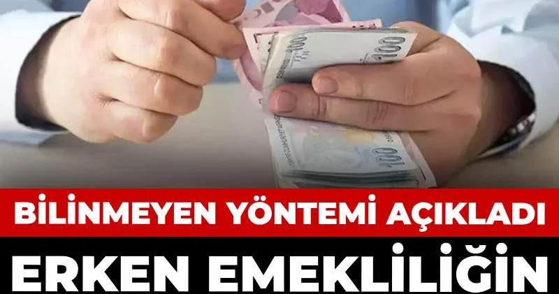 Erken emekli olmanın yolunu anlattı