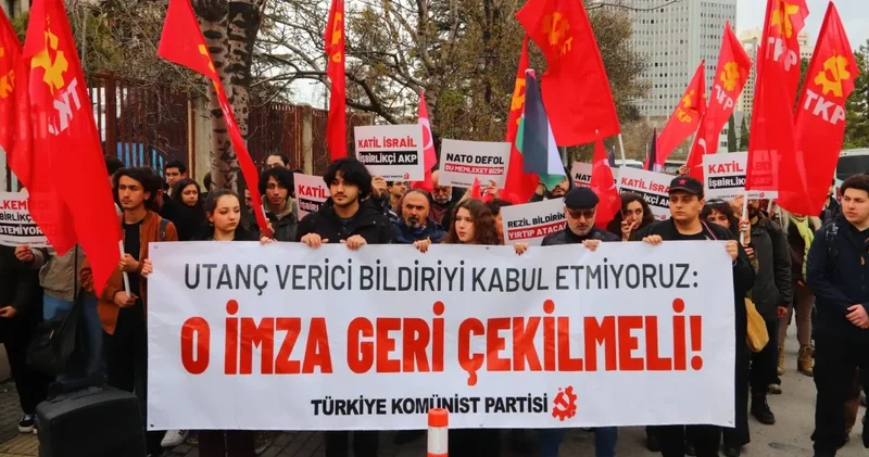 TKP den Dışişleri Bakanlığı önünde İran protestosu: O bildiriden ülkemizin adını çıkarın