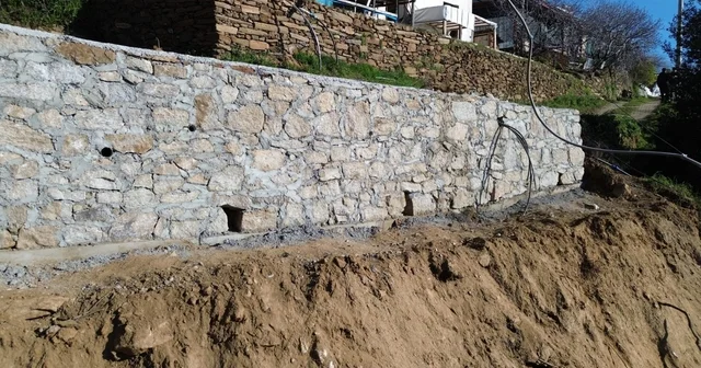 Bozdoğan da taş duvar örme işi tamamlandı Aydın Haberleri