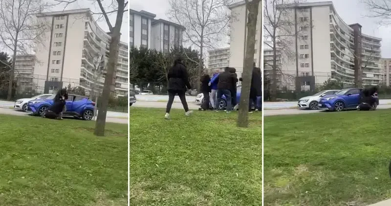 Pendik te trafikte tartışmasında iki kadın saç saça kavga etti