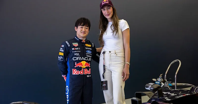 Milli voleybolcu Hande Baladın, Formula 1 pilotu Yuki Tsunoda ile bir araya geldi