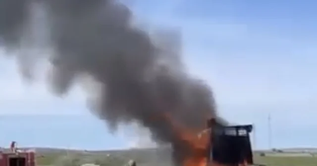 Alevlere teslim olan tır küle döndü Çankırı Haberleri