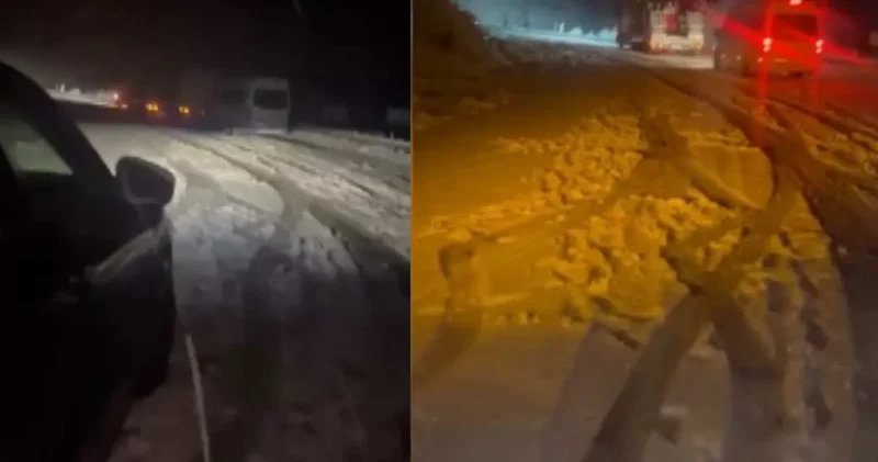 Erzurum da nisan ayında kar esareti