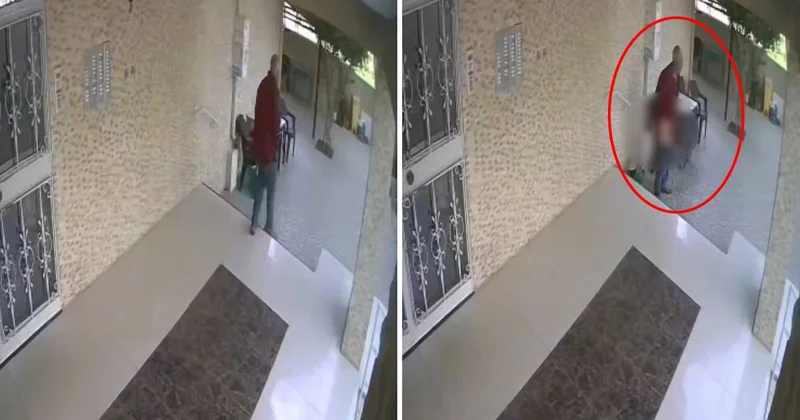 Apartman girişinde rezil görüntü: Süpürge sapıyla kendini tatmin etti