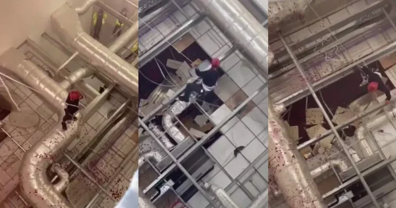 Film gibi protesto: Çatıdan silah fabrikasına girip talan ettiler Sözcü Gazetesi