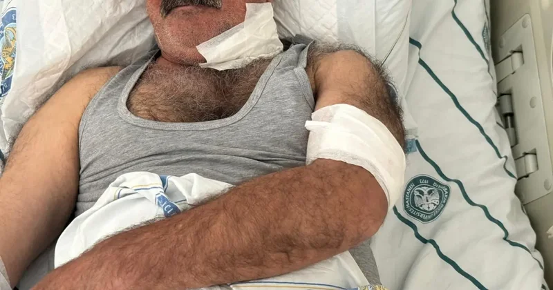 Yere düşürdü, üstünde tepindi: At, sahibini boğazından ısırdı!