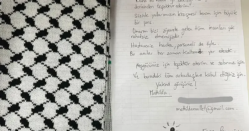 Sumud Filosu aktivisti Mallet’ten Türk sağlık çalışanlarına teşekkür mektubu