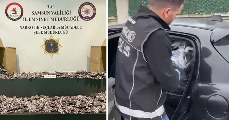 Zehir operasyonu: 129 bin 600 uyuşturucu hap ele geçirildi Samsun Haberleri