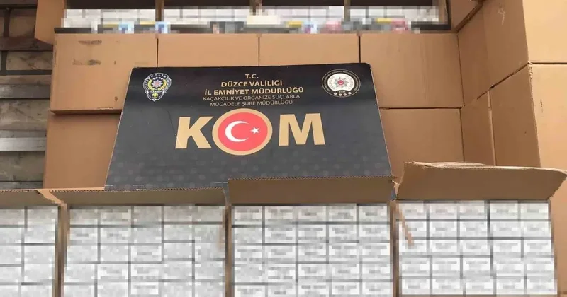 Düzce’de 11 bin adet makaron ele geçirildi