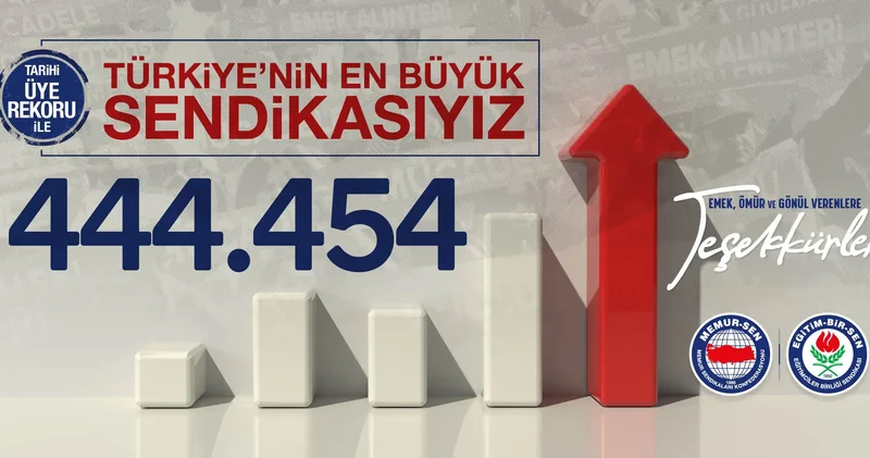 Eğitim Bir Sen, 444 bin 454 üye sayısına ulaştı