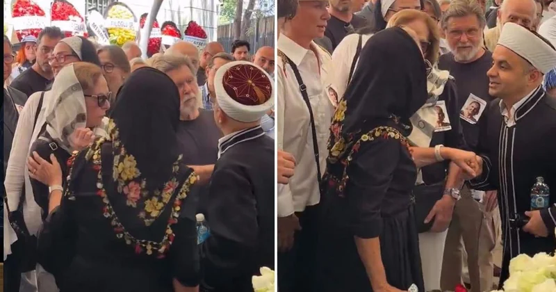 Ünlü modacının cenazesinde kadınlar da saf tutmak isteyince ortalık karıştı