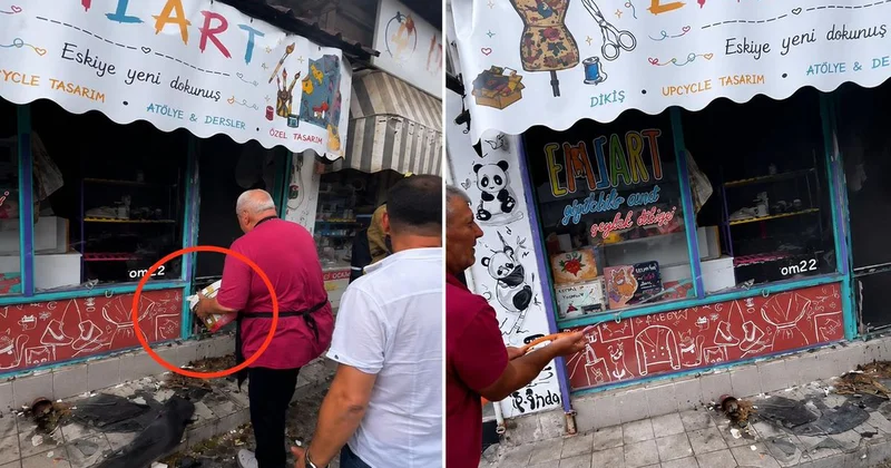 Edirne de iş yerinde çıkan yangın panik yarattı, ilk müdahaleyi esnaf yaptı