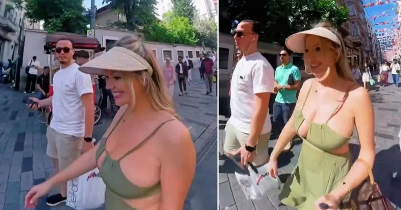 Rus kadın Taksim e böyle çıktı, gelen teklifi anında reddetti