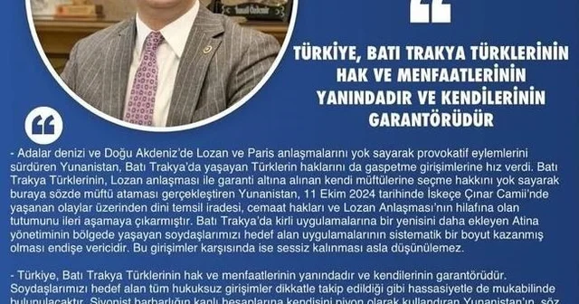 MHP li Özdemir: Türkiye, Batı Trakya Türklerinin hak ve menfaatlerinin yanındadır ve garantörüdür Kayseri Haberleri Habertürk Yerel Haberler