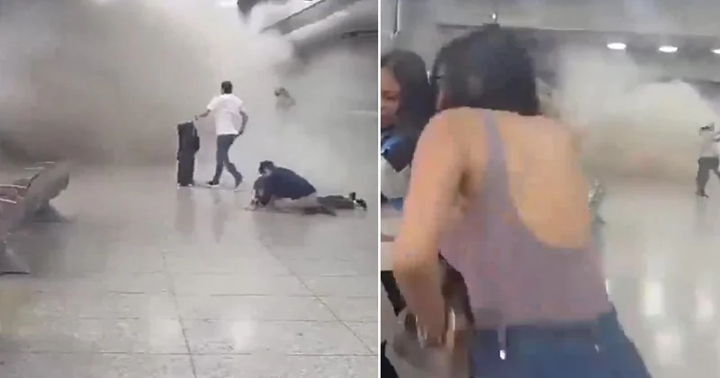Venezuela daki deprem anı kamerada! Havalimanındaki panik saniye saniye kaydedildi
