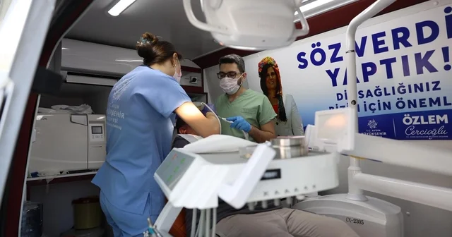 Mobil Ağız ve Diş Sağlığı Klinikleri Çine de vatandaşlarla buluştu Aydın Haberleri Habertürk Yerel Haberler