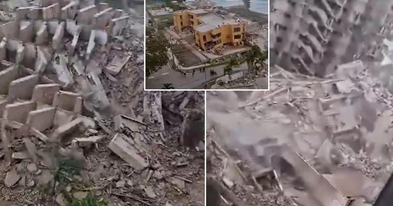 Art arda 2 deprem ülkeyi yerle bir etti! Görüntüdeki çığlıklar yürek dağladı