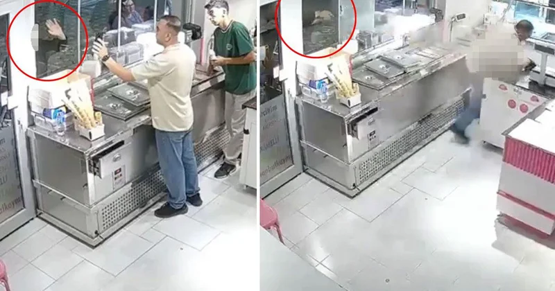 Önce cep telefonundaki kişiye el salladı, sonra tabancayla dondurmacıyı öldürdü