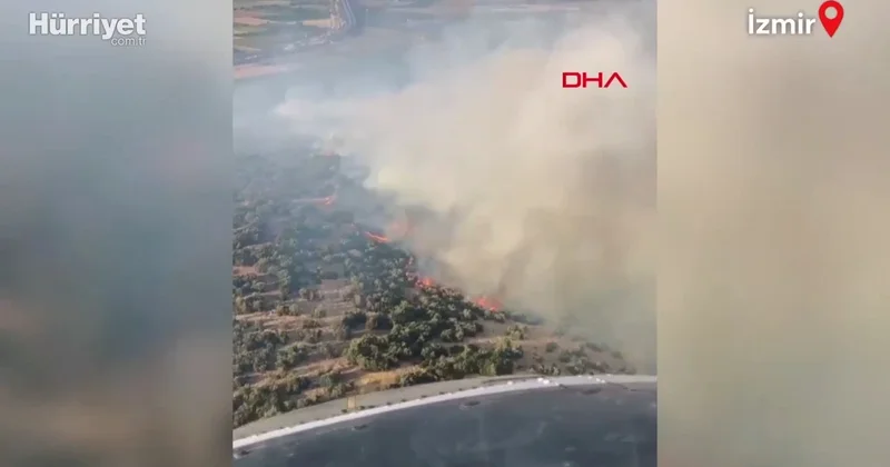 İzmir’de orman yangını; ekiplerin havadan müdahalesi sürüyor