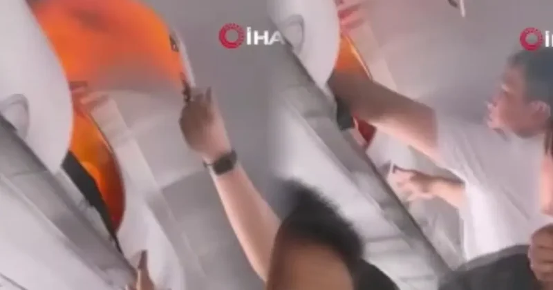 Yer: Çin! Uçakta panik anları: Bir anda alev aldı