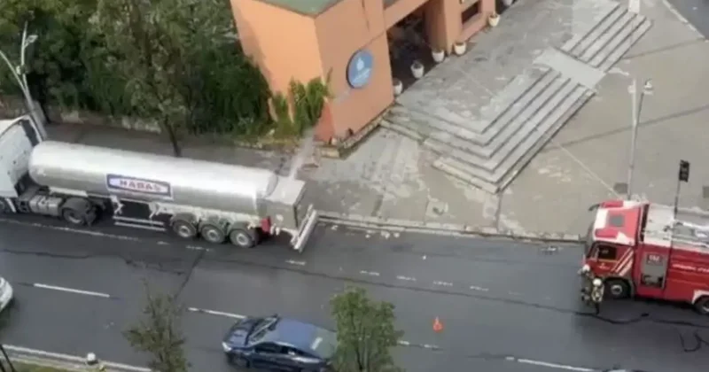 Sultangazi de tankerden çıkan basınçlı hava paniğe neden oldu