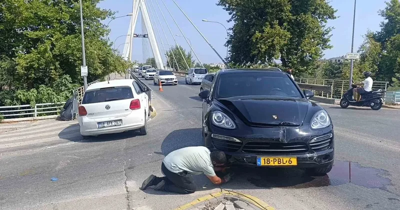 Karşı yola geçmek için alt geçidi kullanmadı, kaza kaçınılmaz oldu