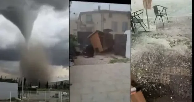 Fransa yı hortum vurdu! ev sahibinin cam kapıyı elleriyle tuttuğu anlar viral oldu