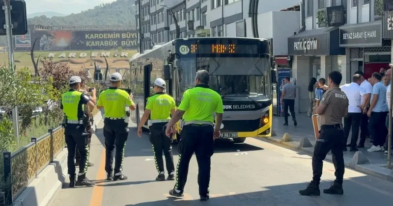 Karabük’te belediye otobüsü yayaya çarptı: 1 yaralı