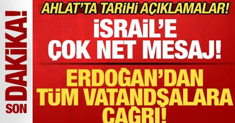 Başkan Erdoğan dan tüm vatandaşlara çağrı! İsrail e çok net mesaj: Müsaade etmeyeceğiz!