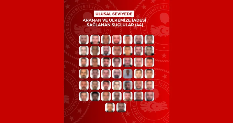 16 sı kırmızı bültenle aranan 60 firari suçlu yurda getirildi Son dakika haberleri