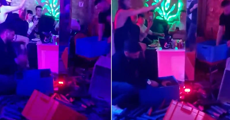 Para var ama ölçü yok! Masasına çağırdığı kadın için gazinonun stoklarını tüketti