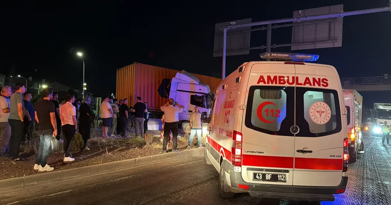 Refüje çıkan TIR’ın sürücüsü yaralandı