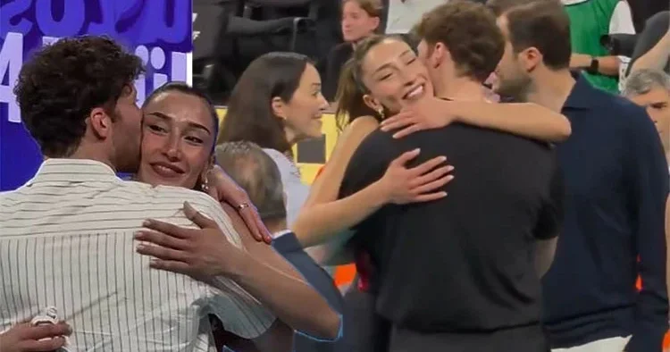 Maç bitti aşkına koştu
