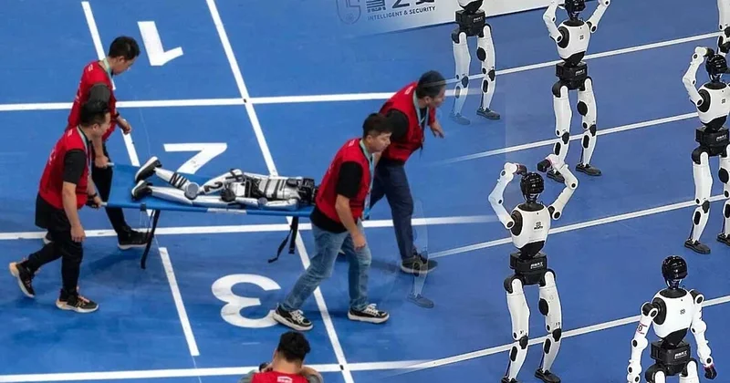 Dünyayı ele geçirecekler diye korkuyorduk: 2 bin robot olimpiyatta yarıştı, bakın neyi beceremediler Sözcü Gazetesi