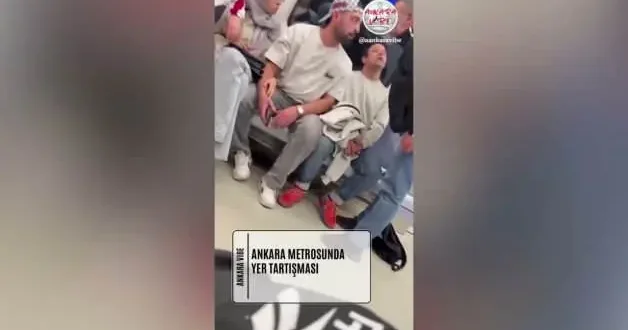 Ankara metrosunda yer verme kavgası: Tek yumrukla hakkını verdi!