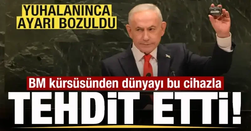 BM kürsüsünde yuhalandı ayarı bozuldu! Dünyayı cihazla tehdit etti