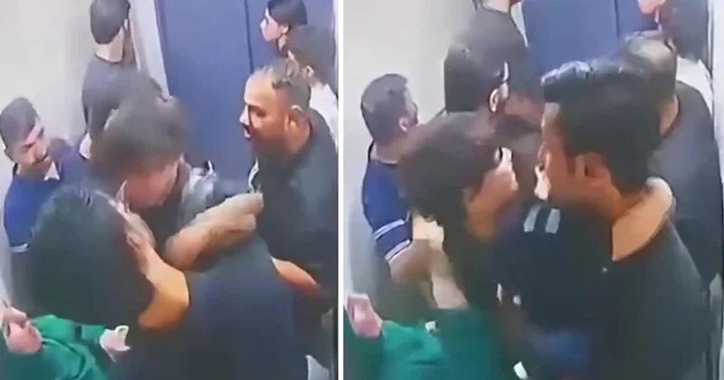 Irak ta halatı kopan asansör 7 nci kattan zemine çakıldı! 9 kişinin yaralandığı anlar kamerada
