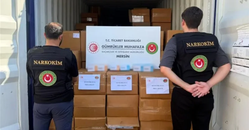 Mersin de reçetesiz satılması yasak olan 1,7 ton ilaç ele geçirildi