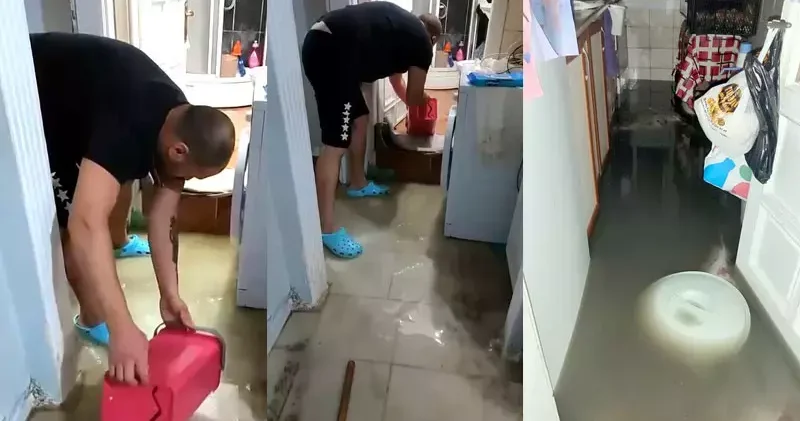 Avcılar’da sağanak yağış sonrası iki daireyi su bastı