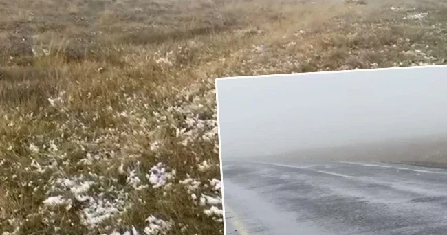 Kar yağışı başladı: Hava sıcaklığı 1 dereceye kadar düştü