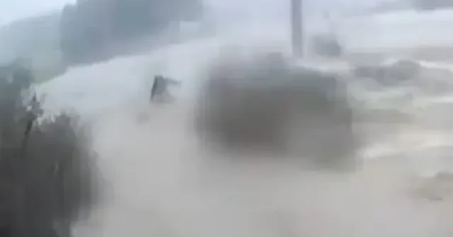 Foça’daki sel can aldı: Yaşlı adamın son anları kamerada VİDEO İZLE