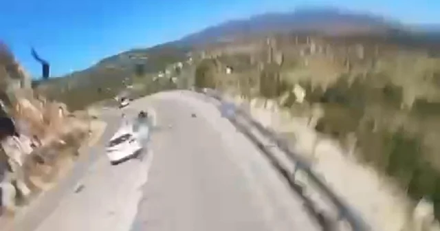 Motosiklet sürücüsünün öldüğü kaza, kask kamerasında Muğla Haberleri