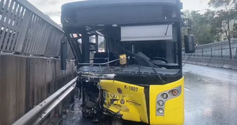 Kadıköy de İETT otobüsü kaza yaptı: Şoför alkollü çıktı
