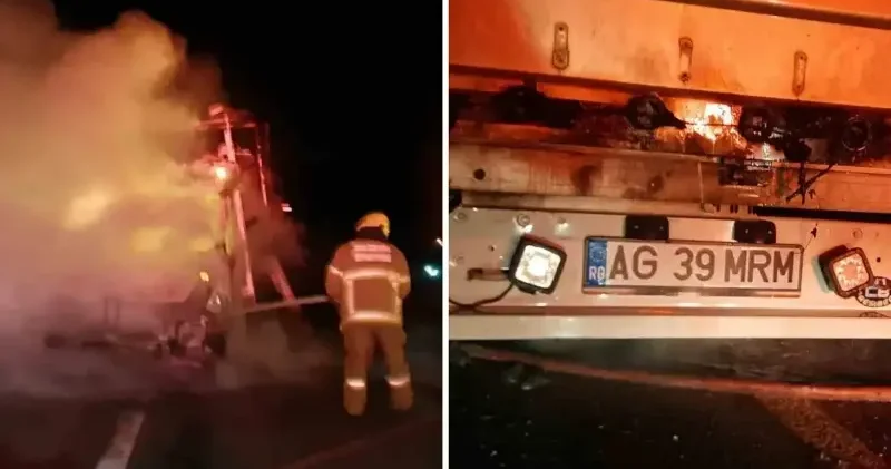 Çanakkale Bandırma Karayolu’nda seyir halindeki araçta yangın çıktı Çanakkale Haberleri