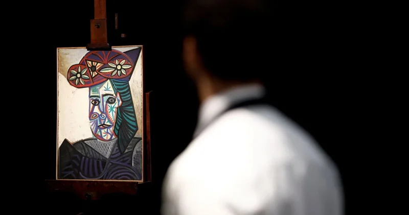 Picasso’nun 1944 ten beri görülmeyen ‘Çiçekli Şapkalı Kadın Büstü’ tablosu ortaya çıktı, 32 milyon euro ya satıldı