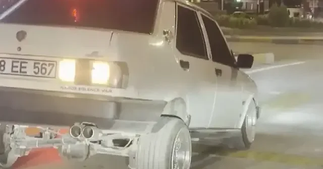 Yasa dışı modifiye edilen araca 19 bin lira ceza VİDEO İZLE